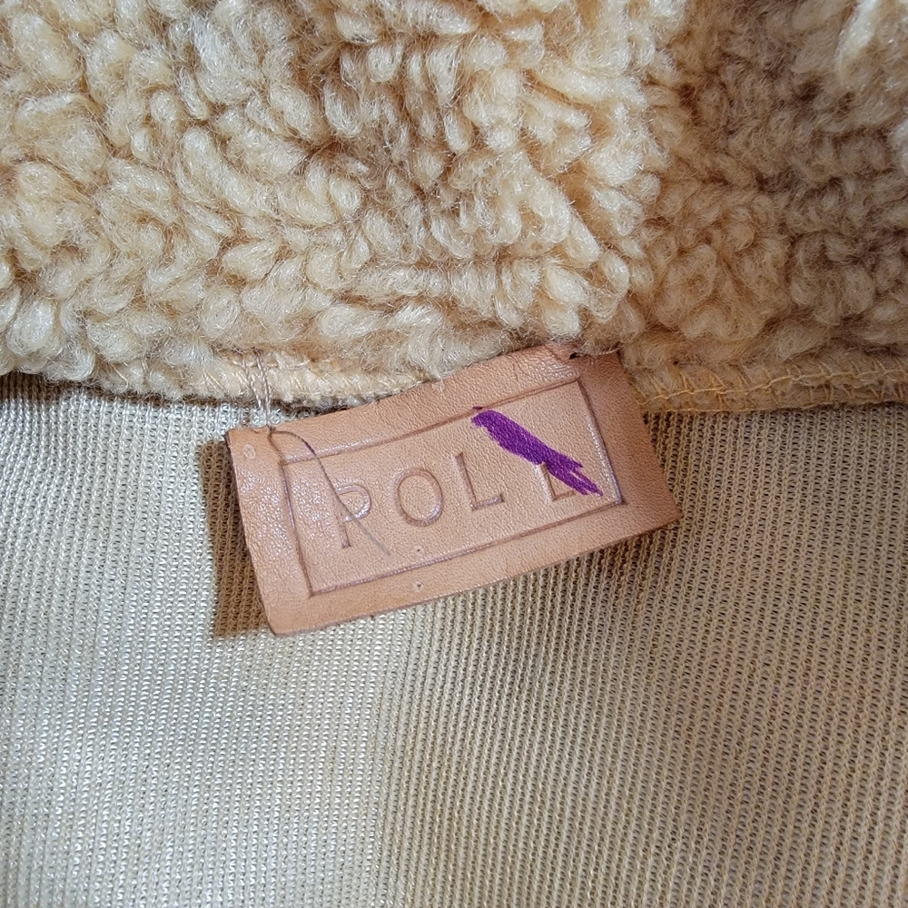 POL 1/4 zip tie back Sherpa jacket size Large Teddy Bear Style - Picture 5 of 7